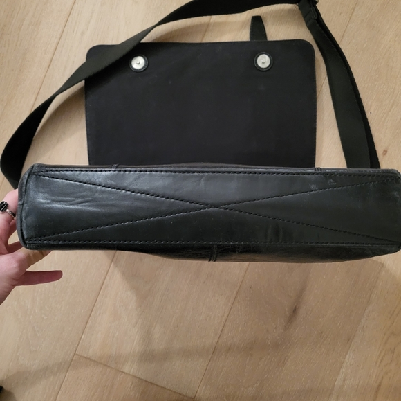 FOSSIL laptop bag genuine black leather - Picture 10 of 14